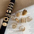 Stainless Steel Heart Round Hollow Open Ring Light Luxury Niche Index Finger Jewelry view 1