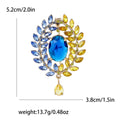 Alloy Glass Pendant Brooch Pin For Suit And Dress Decoration view 3