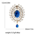 Alloy Glass Pendant Brooch Pin For Suit And Dress Decoration view 4