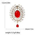 Alloy Glass Pendant Brooch Pin For Suit And Dress Decoration view 6