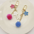 Metal Japanese Sakura Keychain Cute Hollow Bag Charm Gift view 3