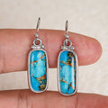 Ethnic Style Faux Marble Drop Earrings For Women, Natural Stone Look Sticker Texture Jewelry view 2
