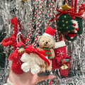 Flocked Christmas Doll Tree Pendant Copper Zircon Sweater Necklace Light Luxury view 1