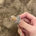 Korean Style Copper Zircon Multi Layer Open Ring For Women Light Luxury Geometric Design view 3