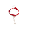 Light Luxury Velvet Rhinestone Round Tassel Choker Necklace For Women view 5