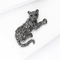 Alloy Rhinestone Leopard Brooch Pin For Unisex Fashion Clothing view 3