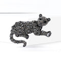 Alloy Rhinestone Leopard Brooch Pin For Unisex Fashion Clothing view 2