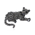 Alloy Rhinestone Leopard Brooch Pin For Unisex Fashion Clothing view 5
