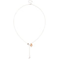 Light Luxury Faux Pearl Sweater Necklace With Zircon Tiger Eye Wood Horse Pendant view 5