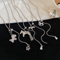Light Luxury Copper Zircon Horse Pendant Sweater Necklace Animal Zodiac Long Chain Fashion Jewelry view 4