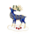 Alloy Christmas Reindeer Brooch Pin For Festive Clothing Accessories view 1