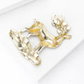 Alloy Christmas Reindeer Brooch Pin For Festive Clothing Accessories view 4