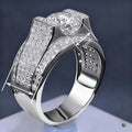 Sparkling Irregular Niche Zircon Wax Setting Ring Advanced Style view 4