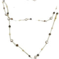 18K Gold Plated Tiger Eye Faux Pearl Sweater Necklace Vintage Light Luxury Round Geometric Choker view 5
