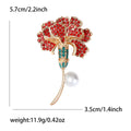 Alloy Carnation Flower Brooch Pin For Women Blazer And Coat Decoration view 4