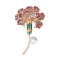 Alloy Carnation Flower Brooch Pin For Women Blazer And Coat Decoration view 2