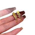 Gold Plated Copper Wheat Tassel Drop Earrings With Zircon And Silver Pins Light Luxury Style view 5