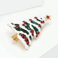 Alloy Enamel Christmas Tree Brooch For Festive Clothing Lapel Decoration view 2