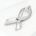 Alloy Enamel Ribbon Brooch Pin For Mourning Apparel Decoration view 4