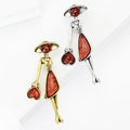 Alloy Vintage Lady Brooch For Suit Dress Lapel Accessory view 3