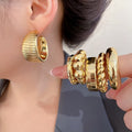 Minimalist Resin Teardrop Geometric Stud Earrings Jewelry Set With Silver Needles For Women view 4