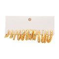Minimalist Resin Teardrop Geometric Stud Earrings Jewelry Set With Silver Needles For Women view 5