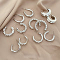 Minimalist Resin Teardrop Geometric Stud Earrings Jewelry Set With Silver Needles For Women view 3