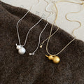 Light Luxury Copper Brushed Gourd Pendant Sweater Necklace For Women view 4
