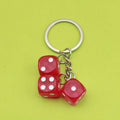 Zinc Alloy Multicolor Dice Keychain For Bag Charm Gift – Red view 4