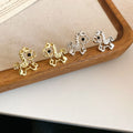 Alloy Hollow Horse Charm Drop Earrings, New Chinese Style Light Luxury OL Jewelry view 4