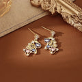 Light Luxury Alloy Rhinestone Horse Pendant Drop Earrings Elegant Zodiac Animal Jewelry view 3