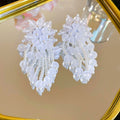 Elegant Light Luxury Faux Pearl Acrylic Beaded Geometric Round Stud Earrings view 2