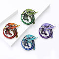 Enamel Alloy Coiled Dragon Brooch For Coats And Accessories view 4