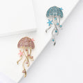 Alloy Rhinestone Starfish Jellyfish Brooch Pin For Women's Apparel view 3