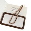 18K Gold Plated Copper Tiger Eye Geometric Pendant Necklace For Women Light Luxury Maillard Style view 5
