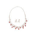 Rhinestone Waterdrop Alloy Jewelry Set With Stud Earrings And Necklace, Elegant Court Light Luxury Style view 5