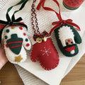 Light Luxury Cloth Bow Glove Pendant Sweater Necklace Christmas Style Choker For Women view 3
