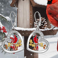Magpie Good Luck Bird Heart Drop Earrings For Women, Plum Blossom Winter Fresh Ethnic Style Jewelry view 2
