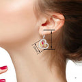 Magpie Good Luck Bird Heart Drop Earrings For Women, Plum Blossom Winter Fresh Ethnic Style Jewelry view 4