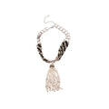 Light Luxury Faux Pearl Zircon Chain Necklace With Geometric Tassel Pendant For Women view 5