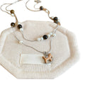 Maillard Faux Pearl Tiger Eye Horse Pendant Sweater Necklace Light Luxury Zodiac Jewelry view 5