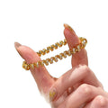 18K Gold Plated Copper Twisted Spring Zircon Geometric Bangle For Women Light Luxury Vintage Jewelry view 5
