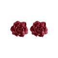Resin Flower Stud Earrings With Silver Pins, Elegant Minimalist OL Style Daily Jewelry view 5
