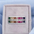 Dopamine Rainbow Fashion Ring For Women Sweet Fairy Style Elegant Colorful Finger Jewelry view 5