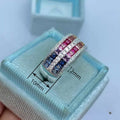 Dopamine Rainbow Fashion Ring For Women Sweet Fairy Style Elegant Colorful Finger Jewelry view 4