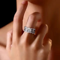 Luxury Zircon Inlaid Wedding Ring For Women High End Bridal Gown Accessory view 3
