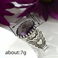 Vintage Baroque Crown Heart Ring With Antiqued Blackened Finish For Women view 4