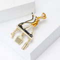 Alloy Enamel Sports Girl Lapel Pin For Coats And Jackets Brooch view 2