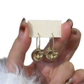 Rhinestone Heart Faux Pearl Drop Earrings For Women Elegant Vintage Geometric Round OL Jewelry view 5