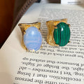 Vintage Oval Open Metal Statement Ring For Women Light Luxury Geometric Index Finger Jewelry view 4